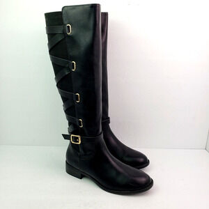 Thalia Sodi Veronikap Womens Size 7 Black Fashion 17.5" Knee High Riding Boots